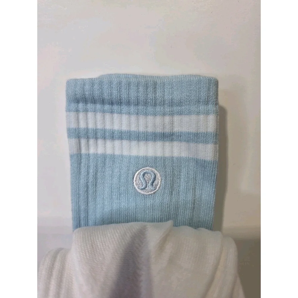 Lululemon Daily Essential Crew Socks 3 Pack XL Pink Blue White NWT Unisex